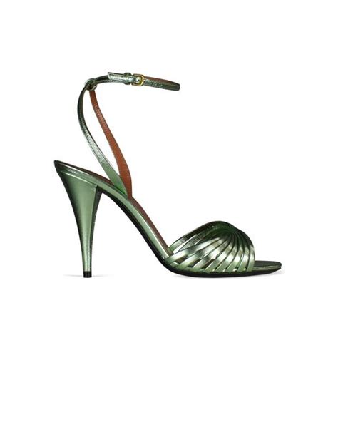 ysl tina sandals|Saint Laurent Tina Sandals in Green .